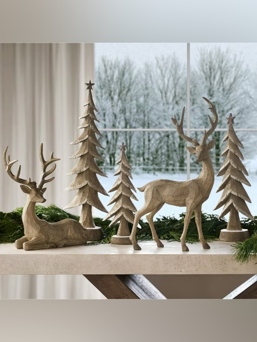 Deer and Tree Décor, Set of 5